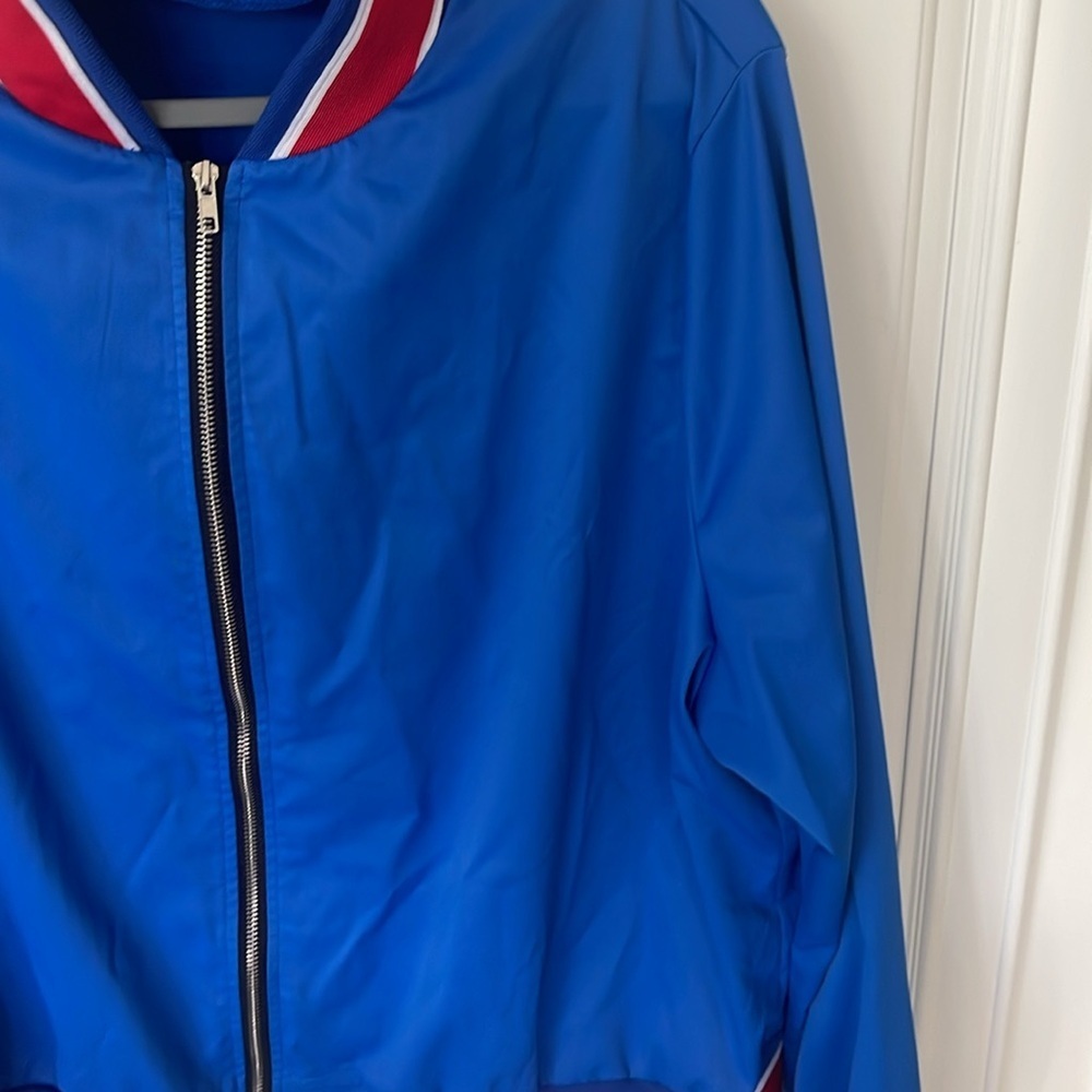 SHEIN blue lightweight varsity jacket windbreaker size 3XL - Picture 4 of 13